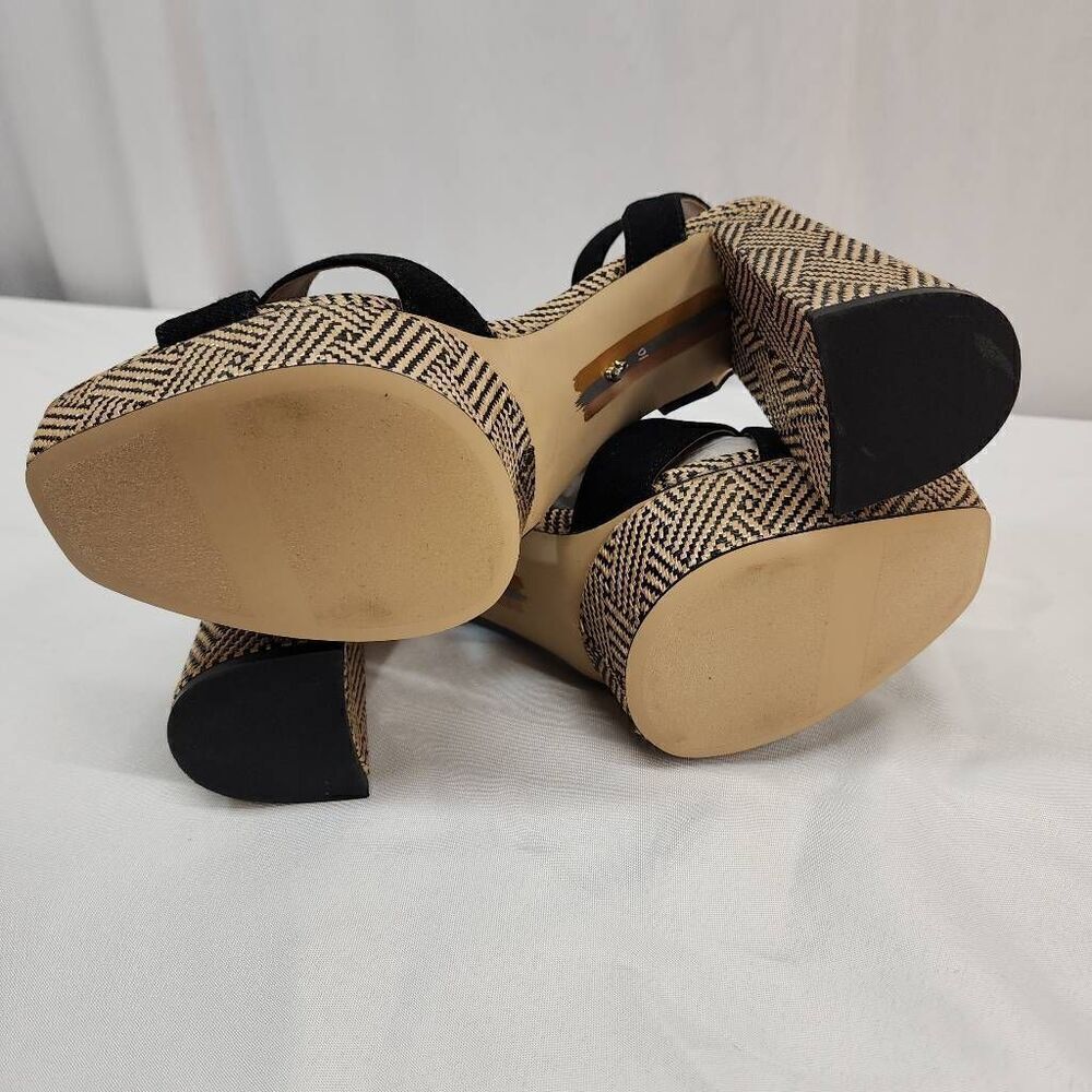 Sam Edelman Size 10 Nolita Black Block Heel Open Squared Toe Ankle Strap Heeled - Picture 8 of 9
